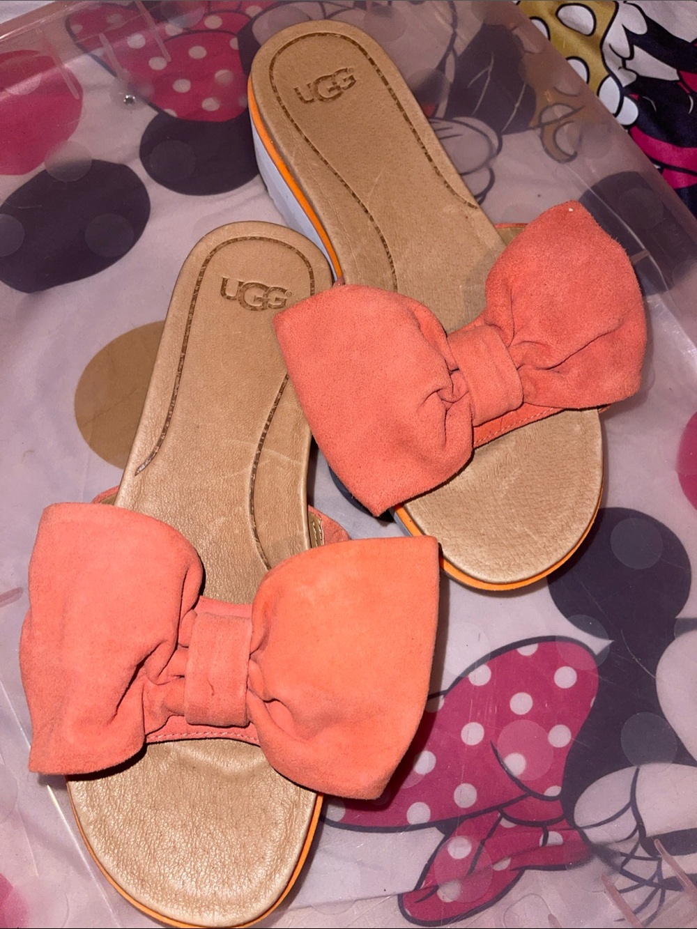 UGG Coral Bow Slide Sandals